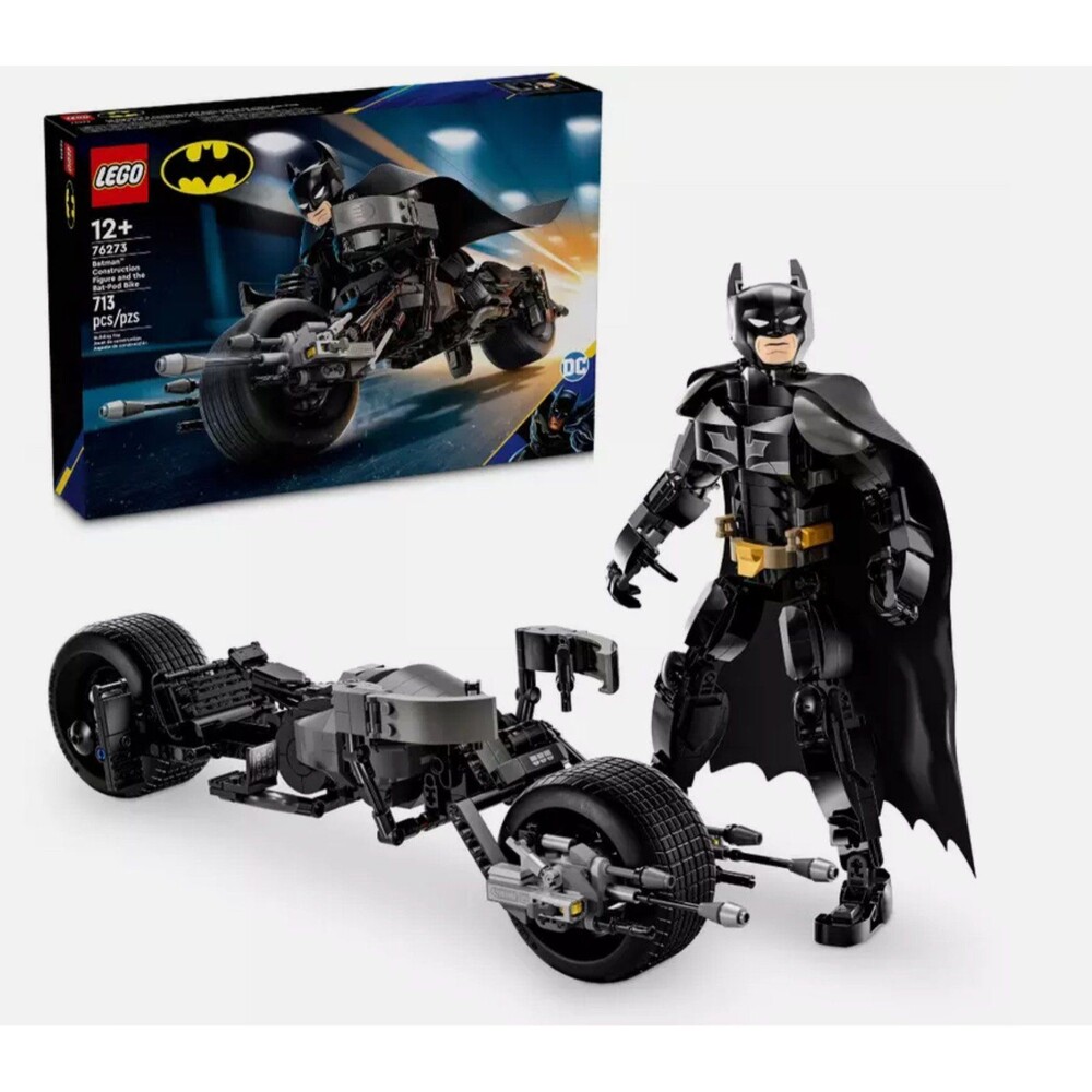 LEGO DC Batman Construction Figure and the Bat-Pod Bike 76273 6471497 New In Box